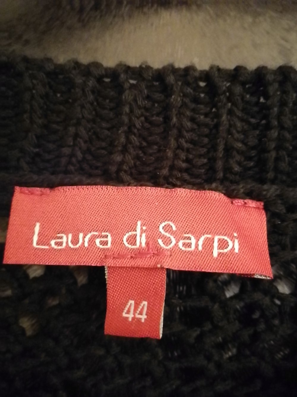 schwarzer Strickpullover (Gr. 44)