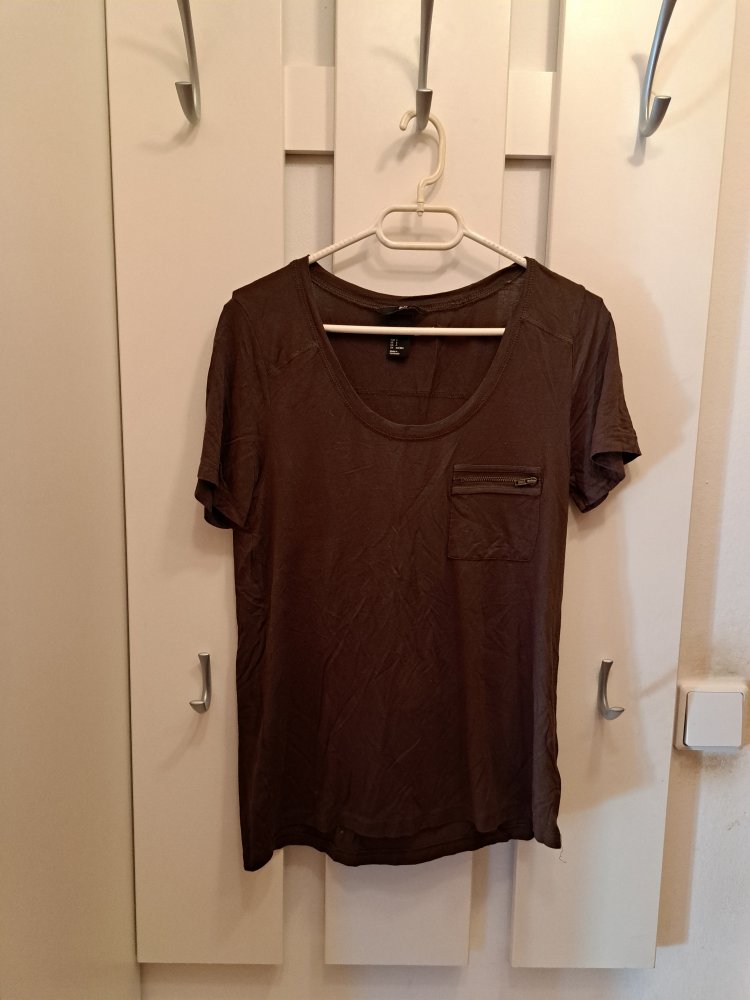 H&M Shirt Gr. S Braun mit Zipp