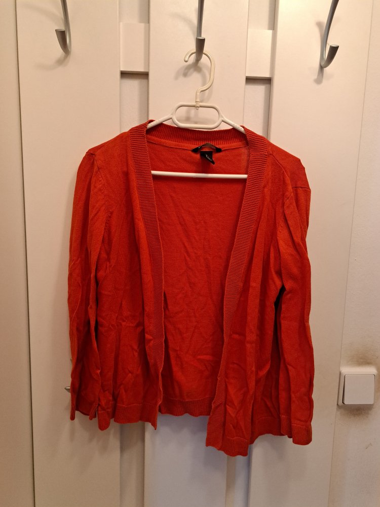 H&M Strick Weste Gr. S 36 Cardigan rot