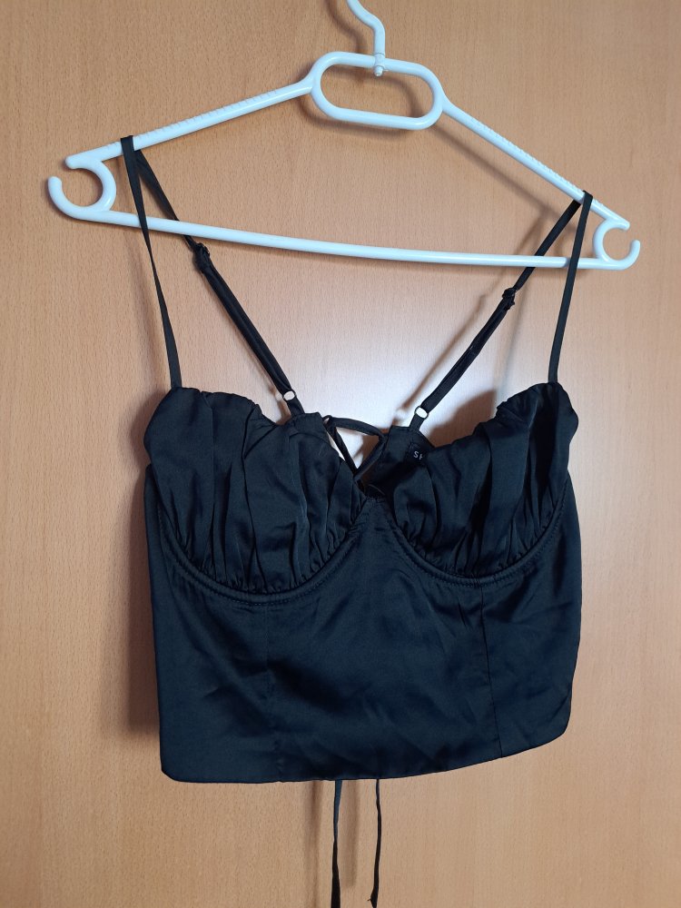  Bustier Top Gr. 38 zum Binden Satin 