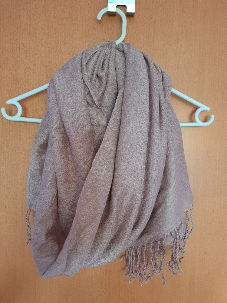  Paschmina Tuch braun mit Fransen