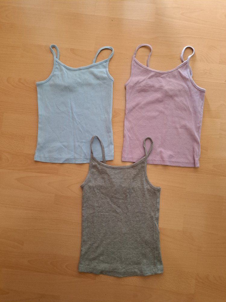 3 Ripp Tops Gr. XXS Set Spaghetti Crop