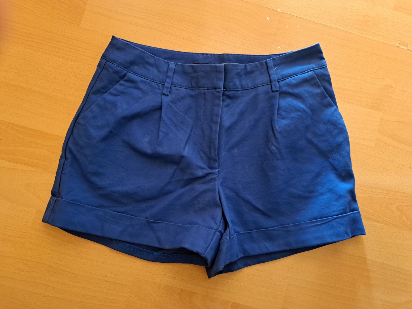 H&M Shorts Gr. 36 S blau Highwaist Pants