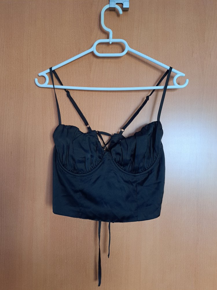  Bustier Top Gr. 38 zum Binden Satin 
