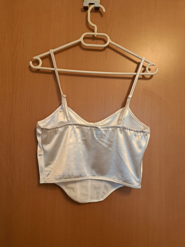 Bustier Top Gr S Satin weiß Dessous