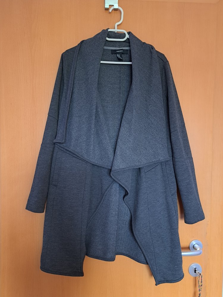 Forever 21 Cardigan Gr. S grau Biker Weste