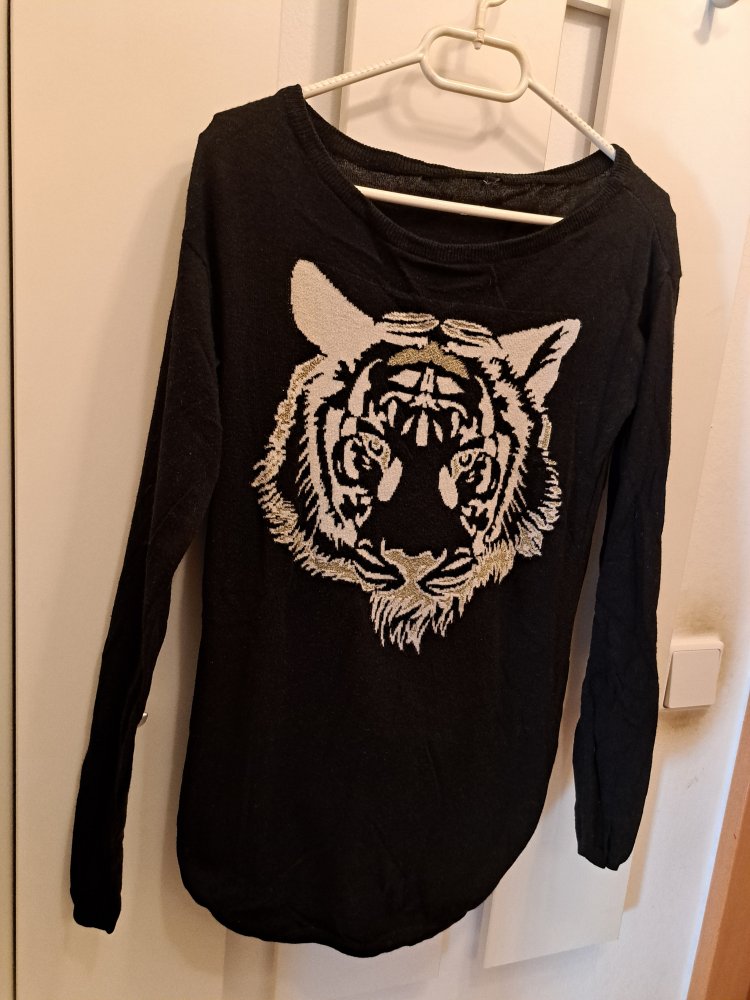  Orsay Pullover Gr. XS Tiger Feinstrick
