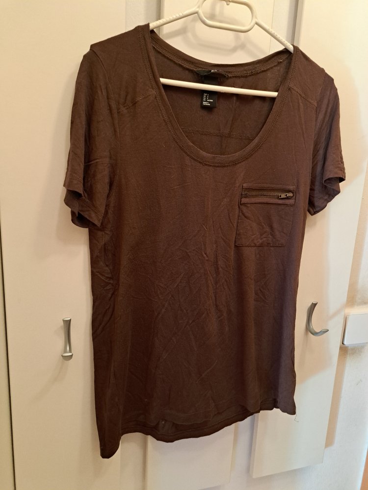 H&M Shirt Gr. S Braun mit Zipp