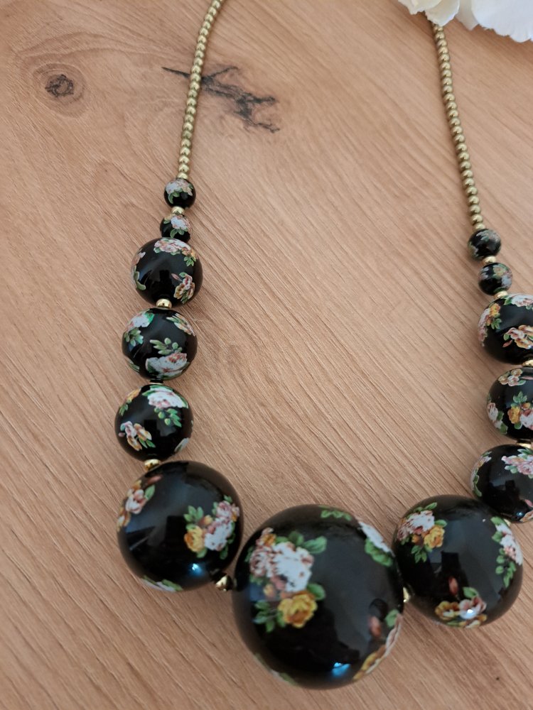 H&M Kugel Kette - Statement Blumen Perlen