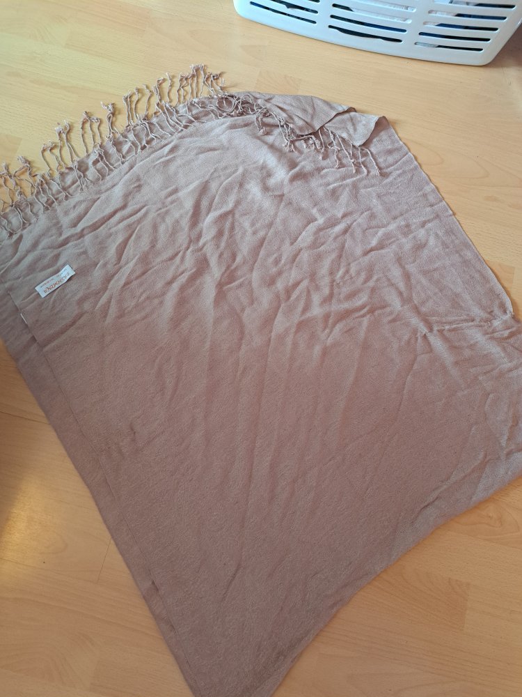  Paschmina Tuch braun mit Fransen