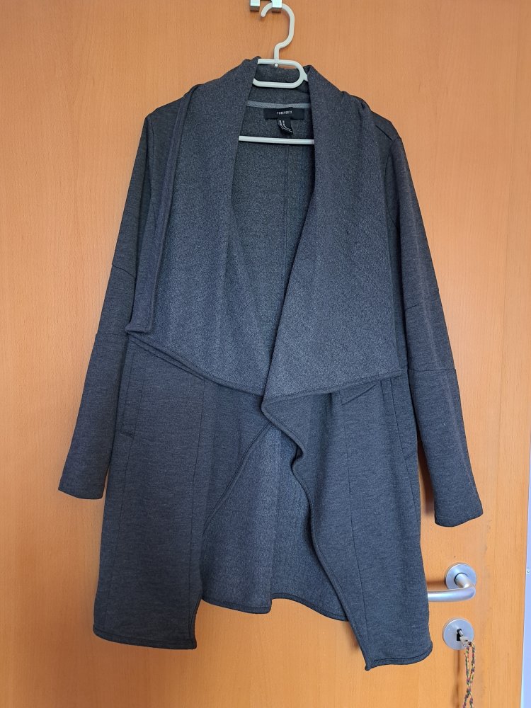 Forever 21 Cardigan Gr. S grau Biker Weste