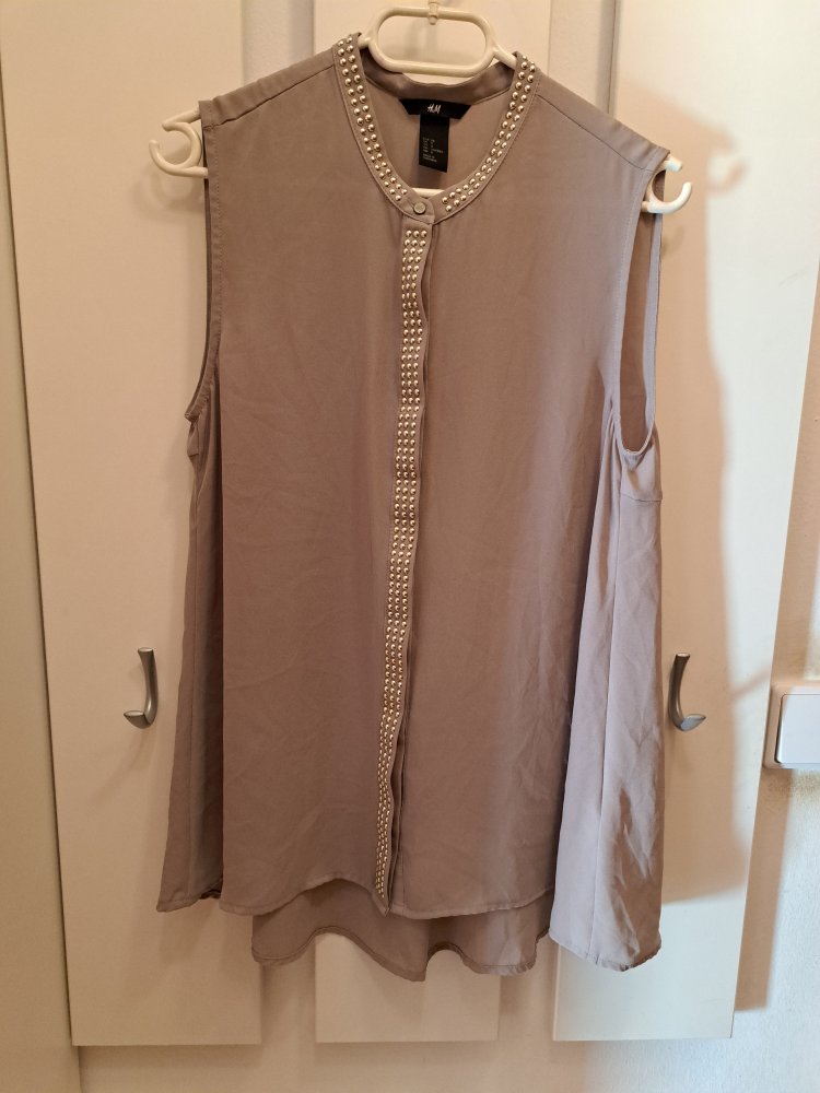 H&M Bluse Gr. 38 Strass Pailetten Top