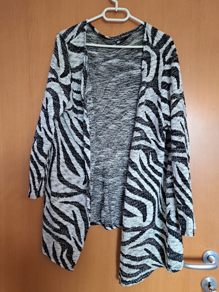 Zebra Cardigan Gr. 38 Weste Strick Animal Print