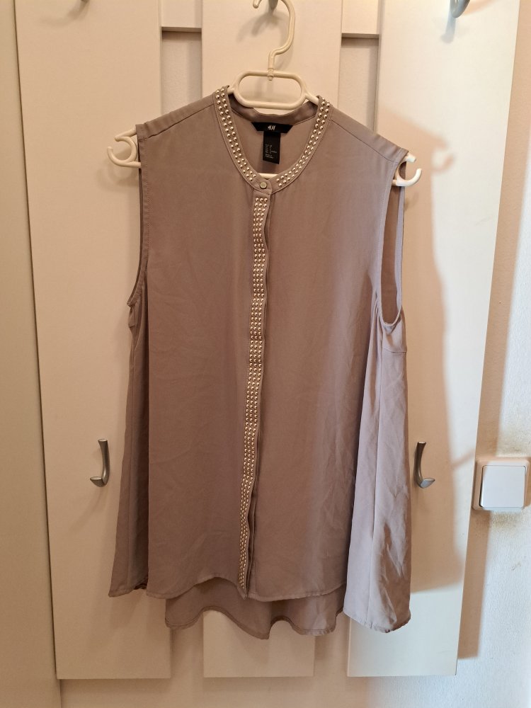 H&M Bluse Gr. 38 Strass Pailetten Top