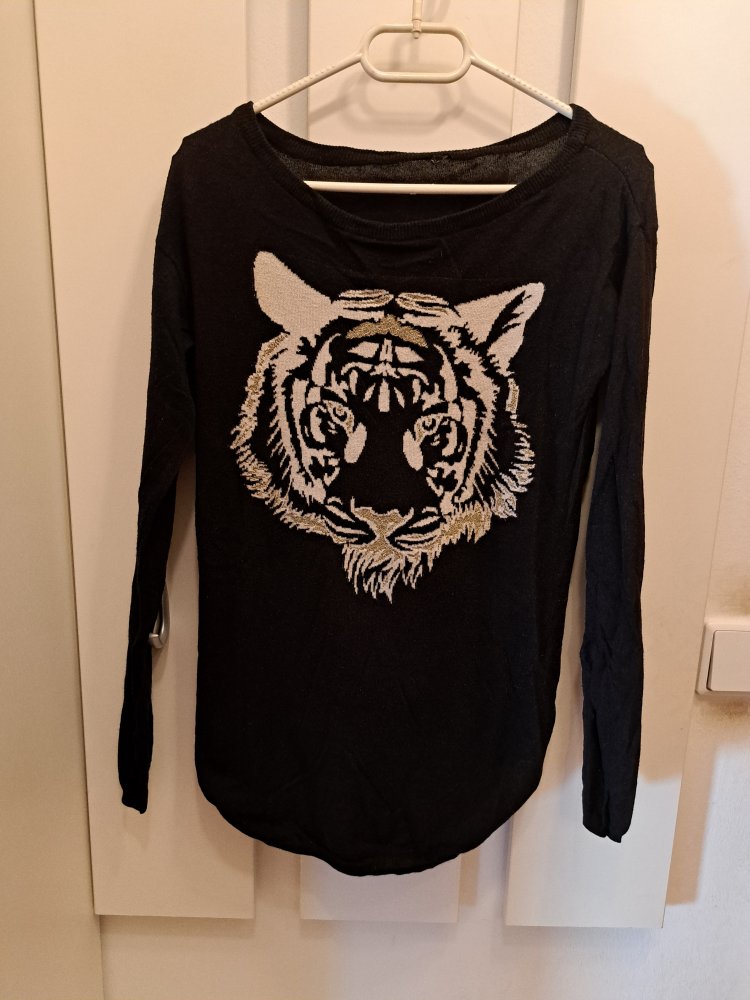  Orsay Pullover Gr. XS Tiger Feinstrick