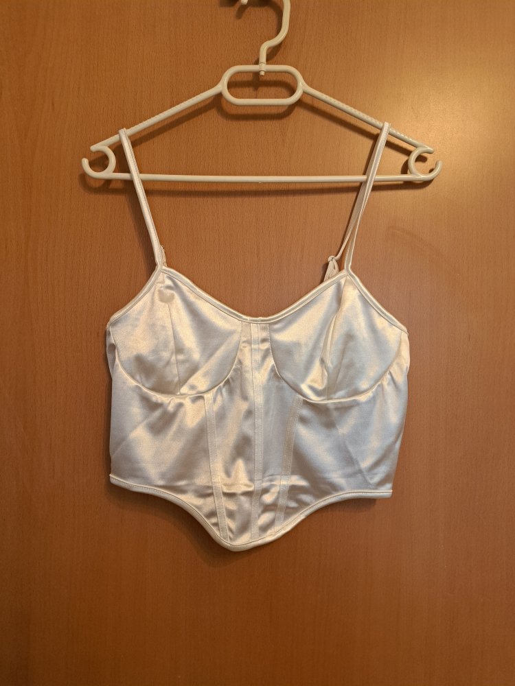 Bustier Top Gr S Satin weiß Dessous