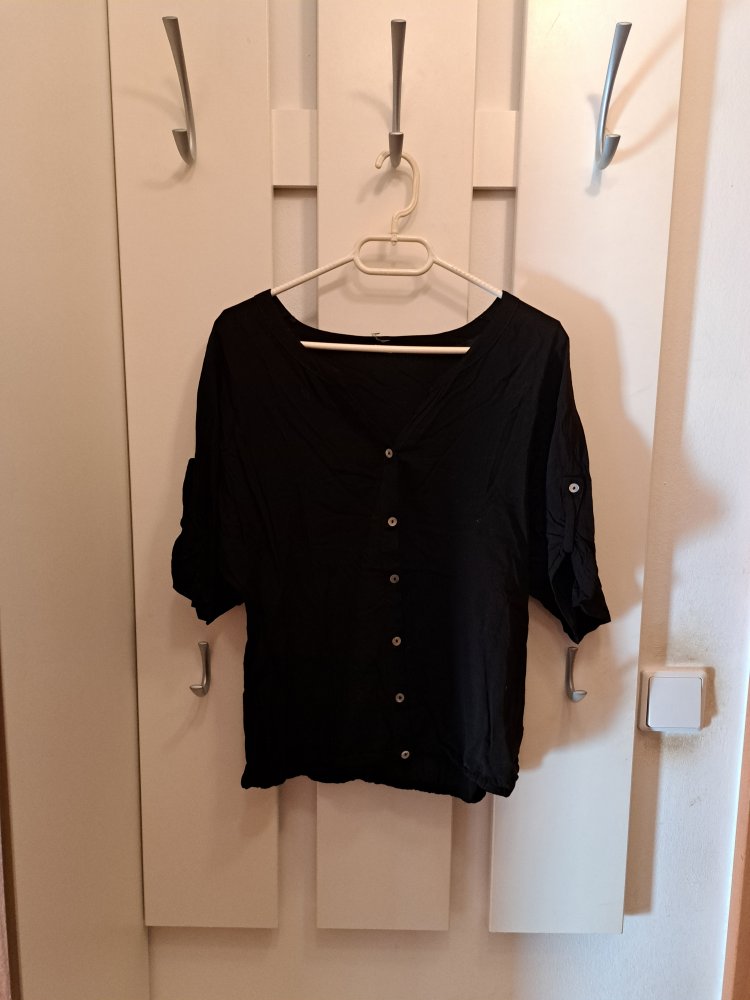 Blusen Shirt Gr. 36 S schwarz