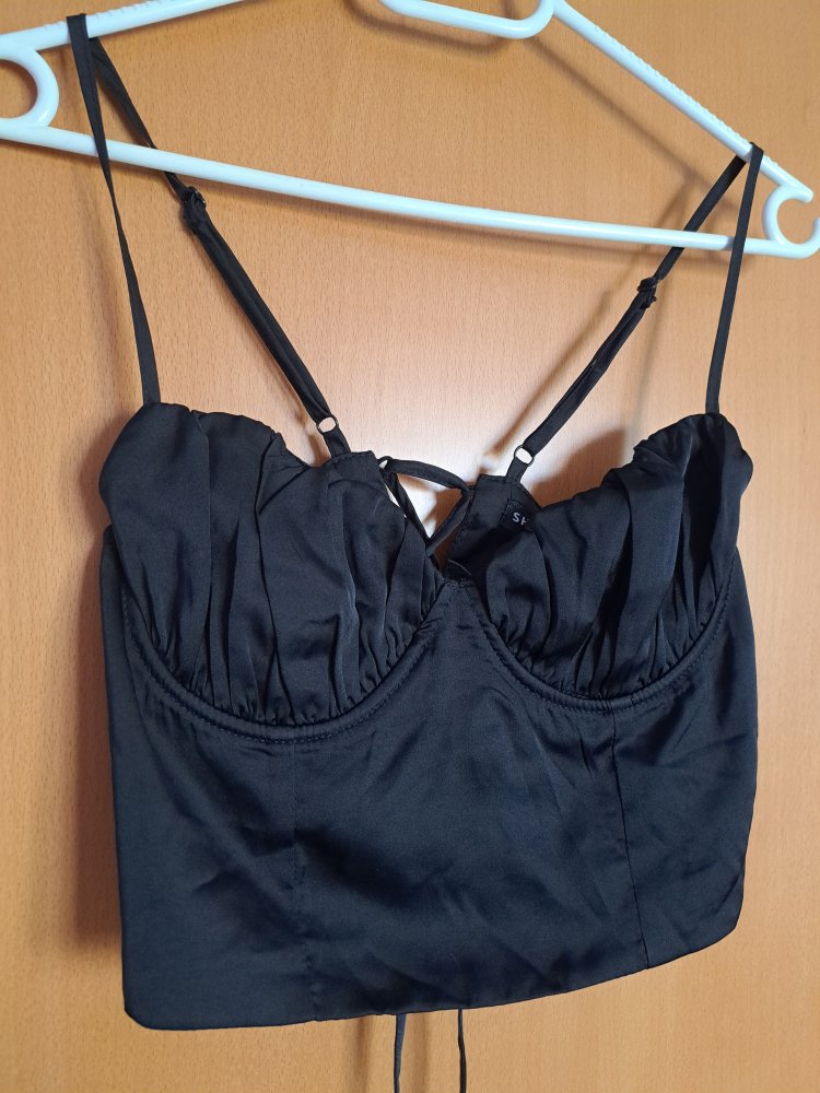  Bustier Top Gr. 38 zum Binden Satin 