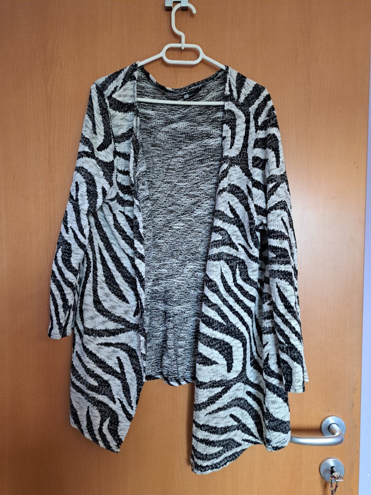 Zebra Cardigan Gr. 38 Weste Strick Animal Print