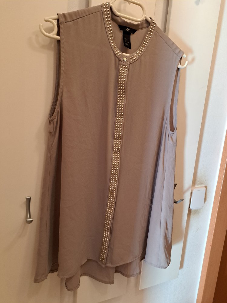 H&M Bluse Gr. 38 Strass Pailetten Top