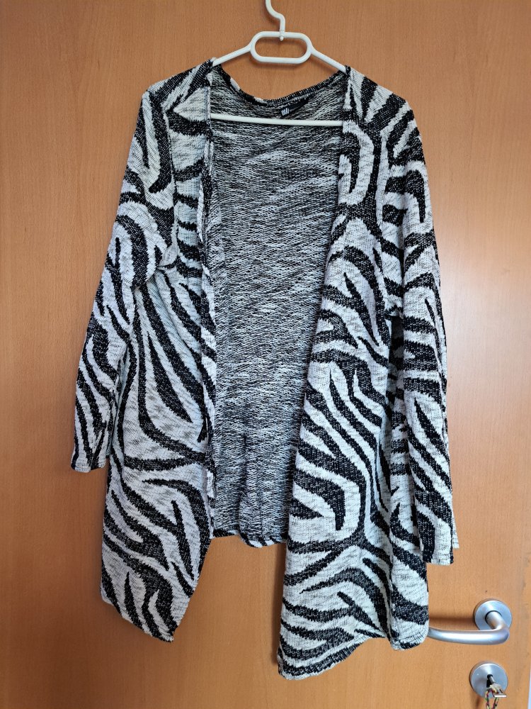 Zebra Cardigan Gr. 38 Weste Strick Animal Print