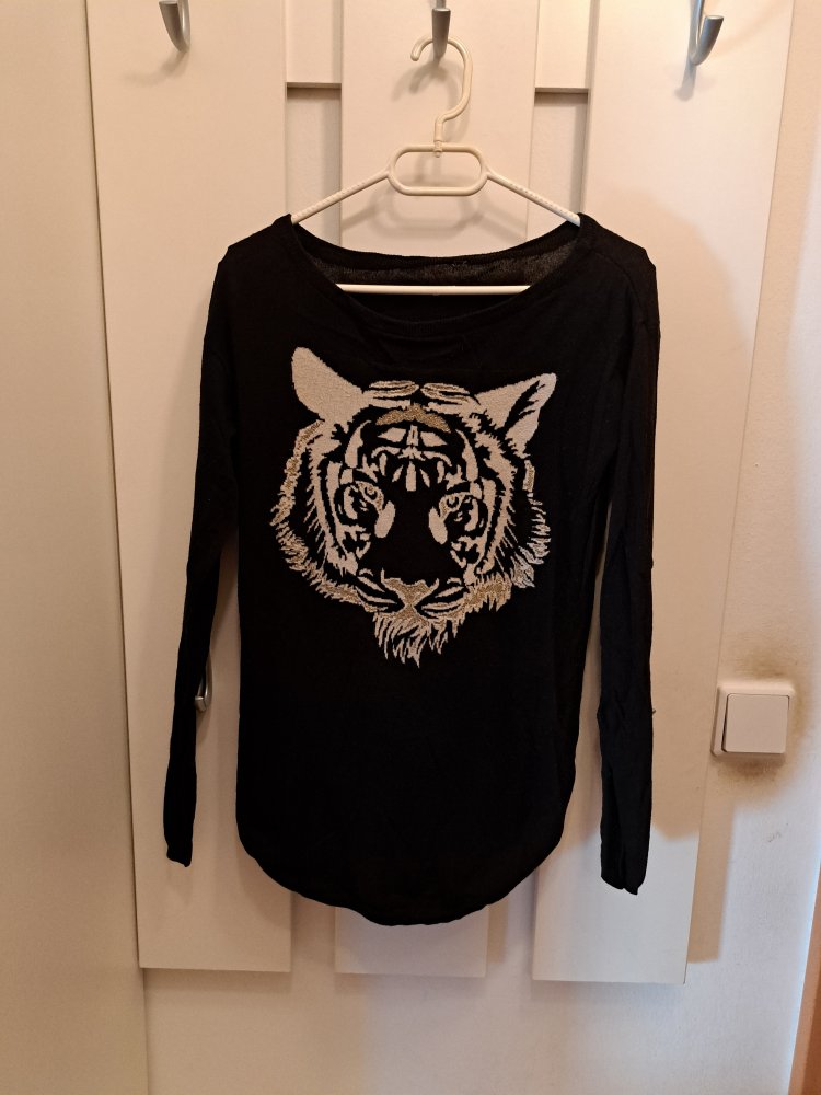  Orsay Pullover Gr. XS Tiger Feinstrick