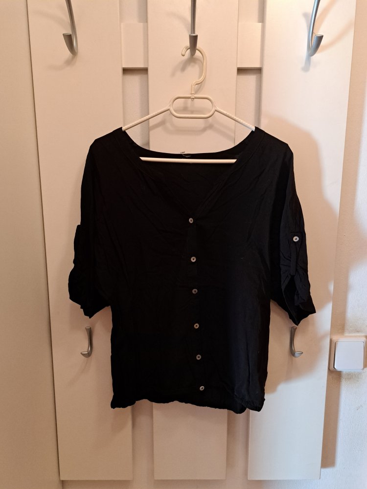 Blusen Shirt Gr. 36 S schwarz