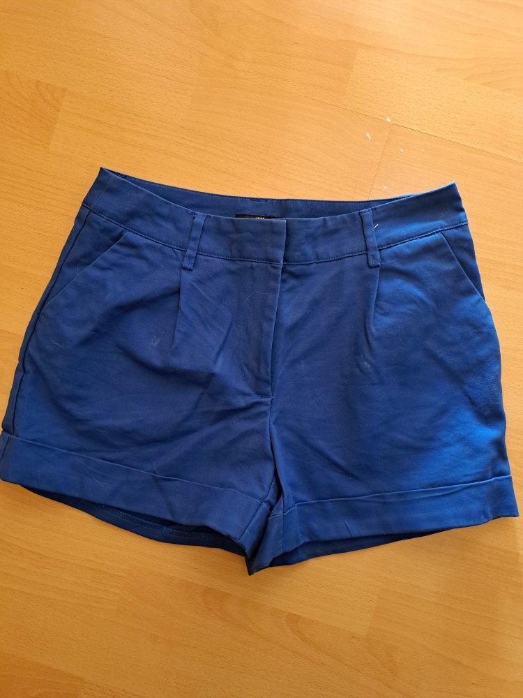 H&M Shorts Gr. 36 S blau Highwaist Pants