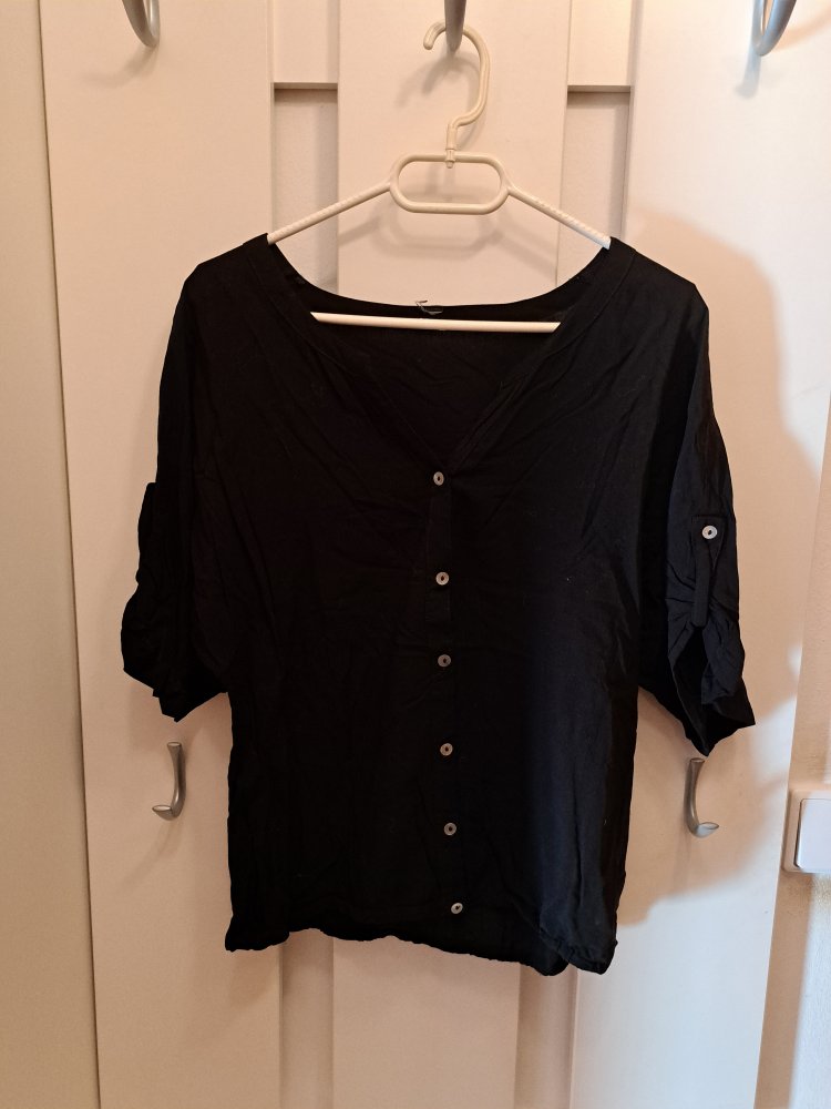Blusen Shirt Gr. 36 S schwarz