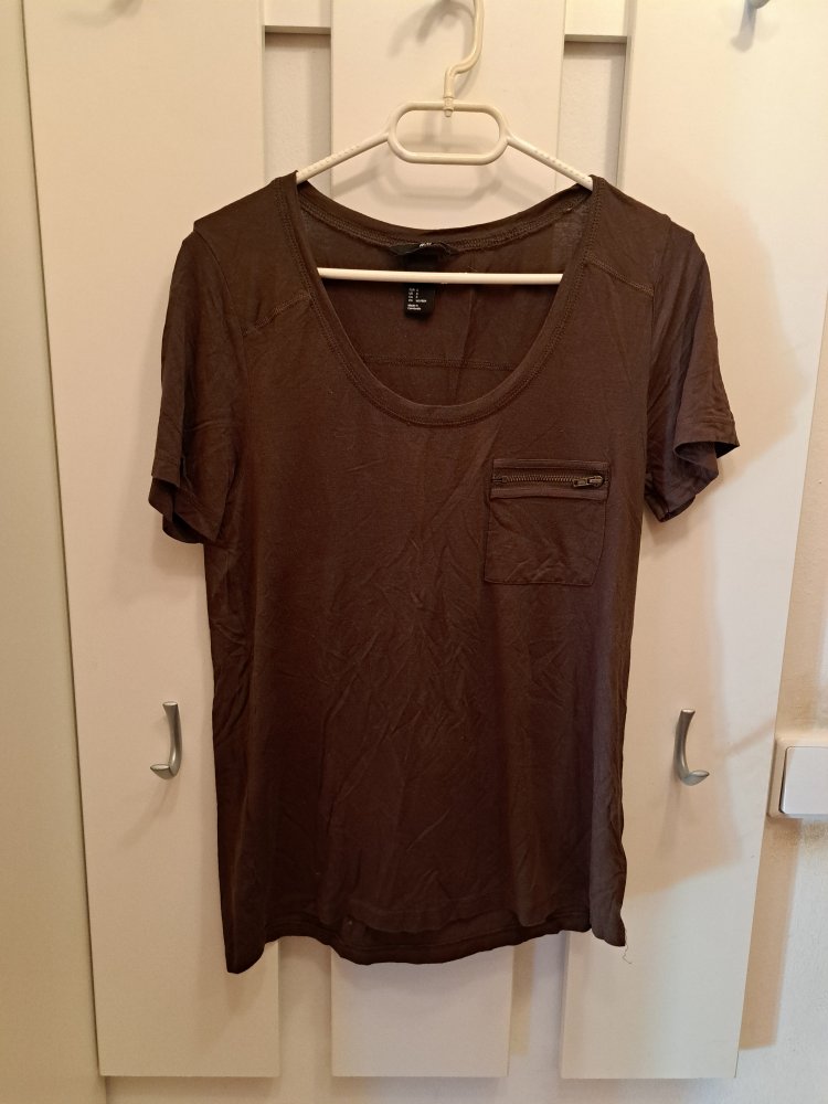 H&M Shirt Gr. S Braun mit Zipp