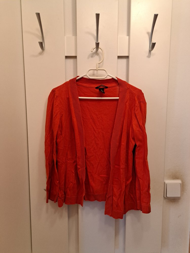 H&M Strick Weste Gr. S 36 Cardigan rot