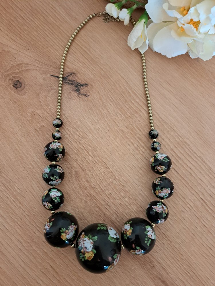 H&M Kugel Kette - Statement Blumen Perlen