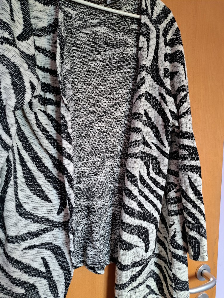Zebra Cardigan Gr. 38 Weste Strick Animal Print