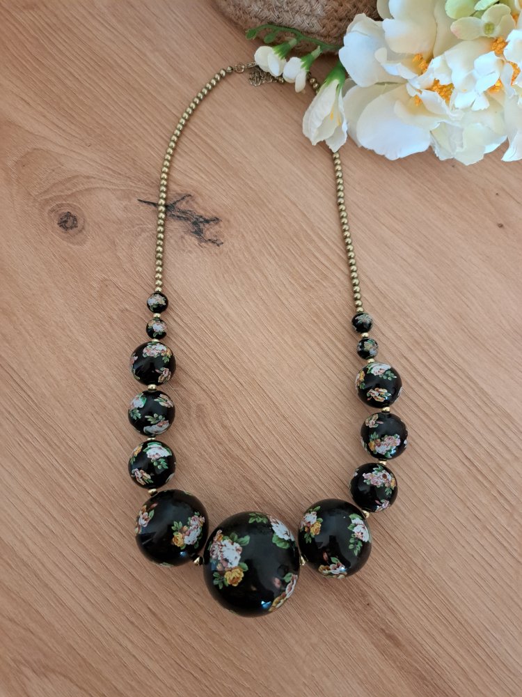 H&M Kugel Kette - Statement Blumen Perlen