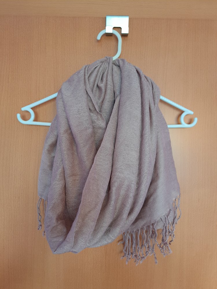  Paschmina Tuch braun mit Fransen