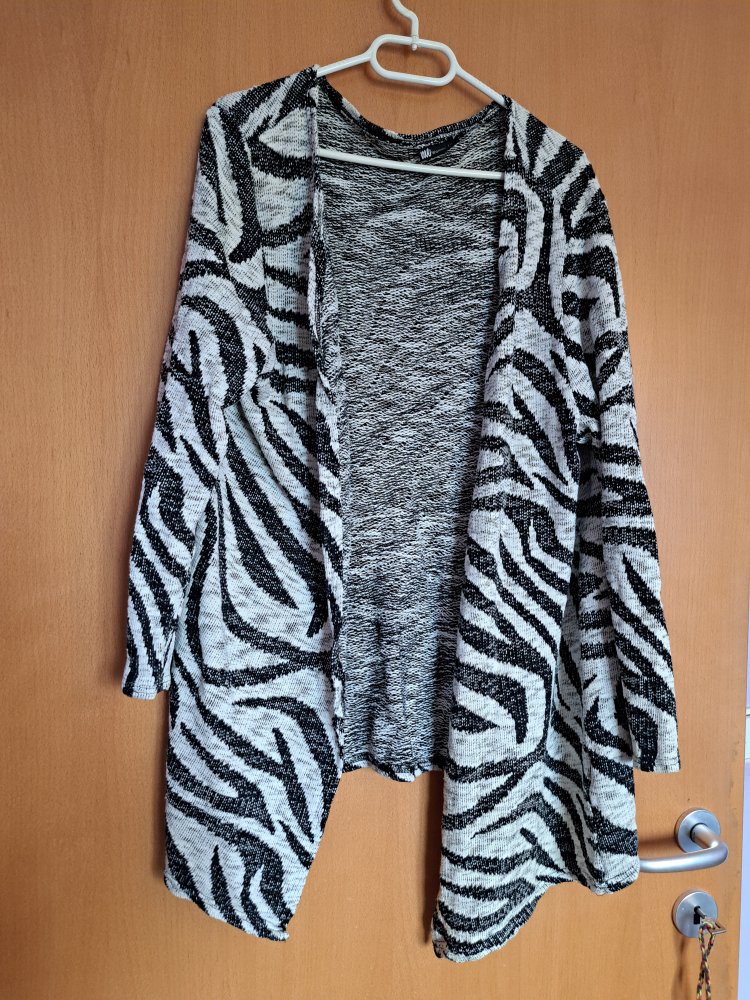 Zebra Cardigan Gr. 38 Weste Strick Animal Print