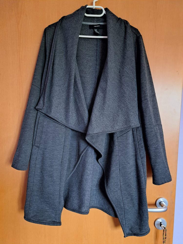 Forever 21 Cardigan Gr. S grau Biker Weste