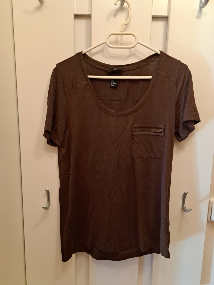 H&M Shirt Gr. S Braun mit Zipp