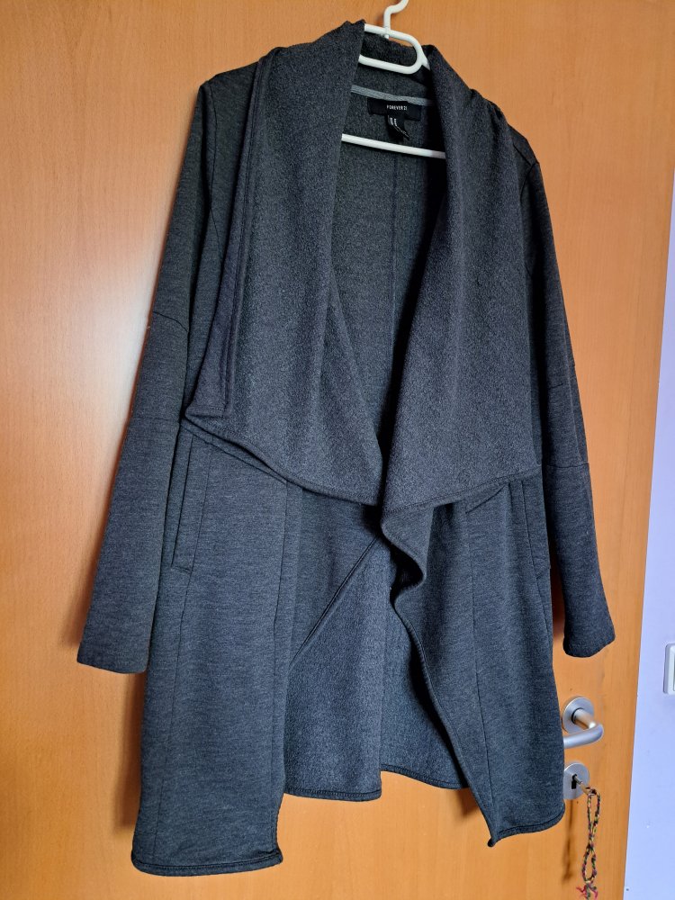 Forever 21 Cardigan Gr. S grau Biker Weste