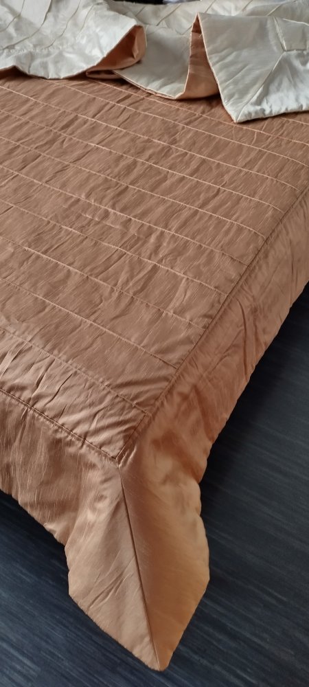 Satin Bettüberwurf, Tagesdecke für Doppel-Betten in Übergröße,, 280 x 250 cm