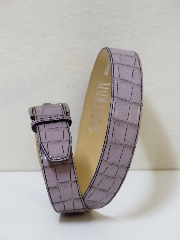 Madeleine Rind Leder Gürtel, Umfang 71-81 cm, lila