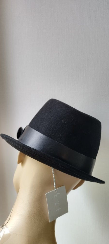 Hut, 100% Wolle, Lederband, Gr.57