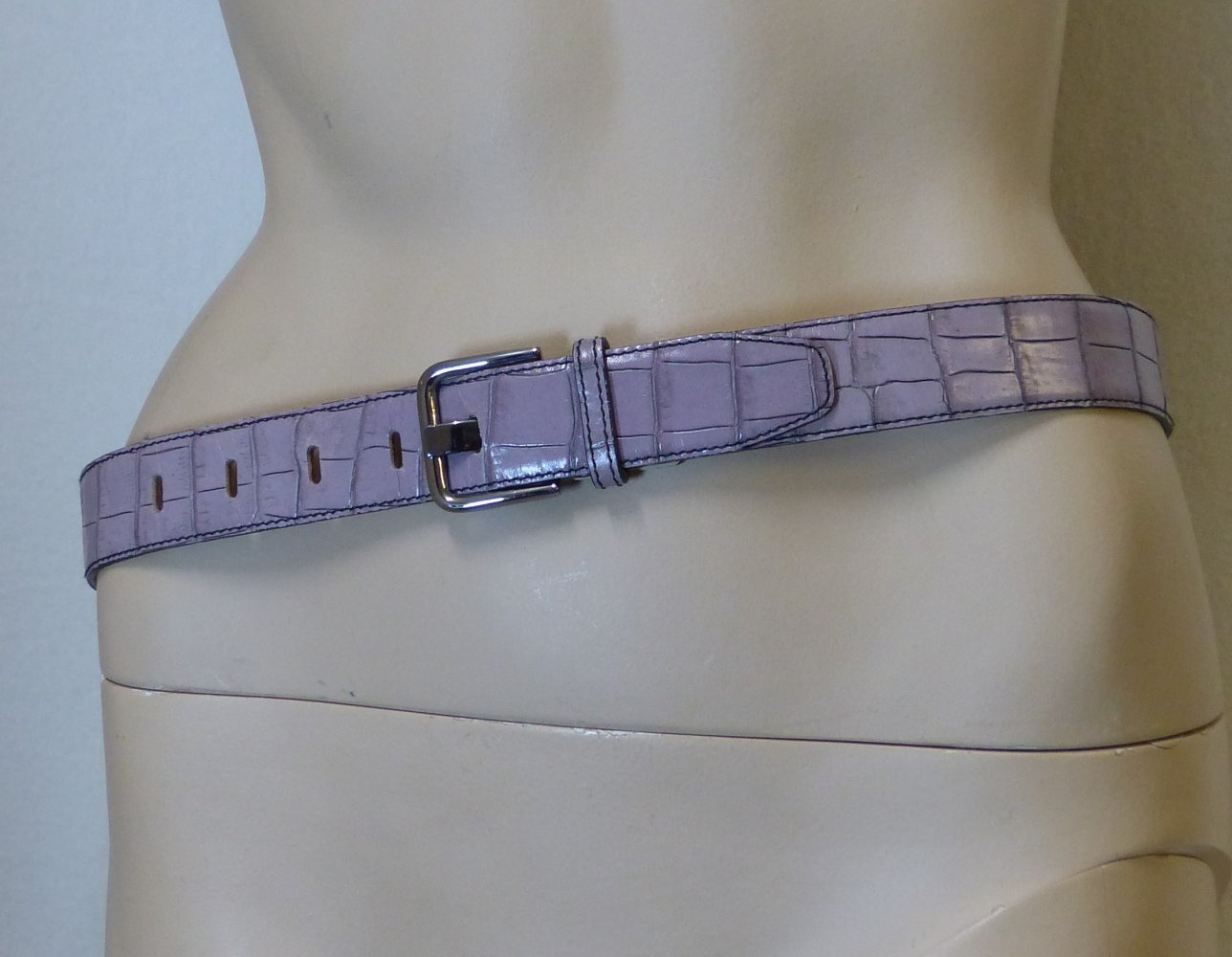 Madeleine Rind Leder Gürtel, Umfang 71-81 cm, lila