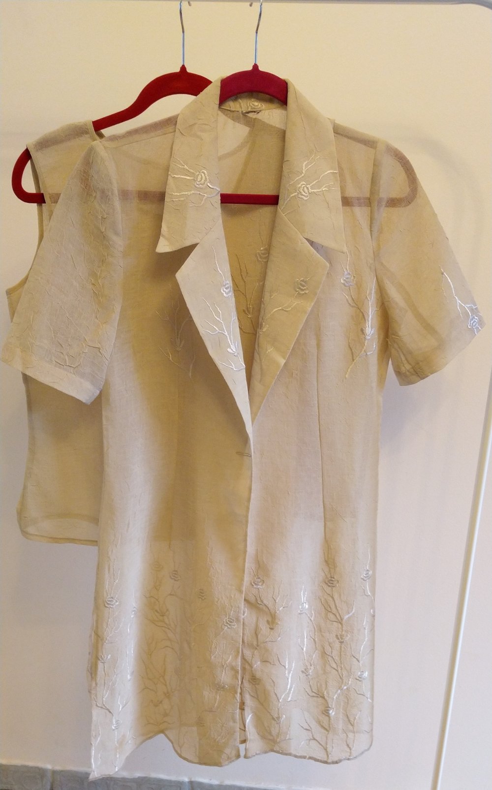 Zweiteiler, lange Bluse + Top, Gr. 40/42