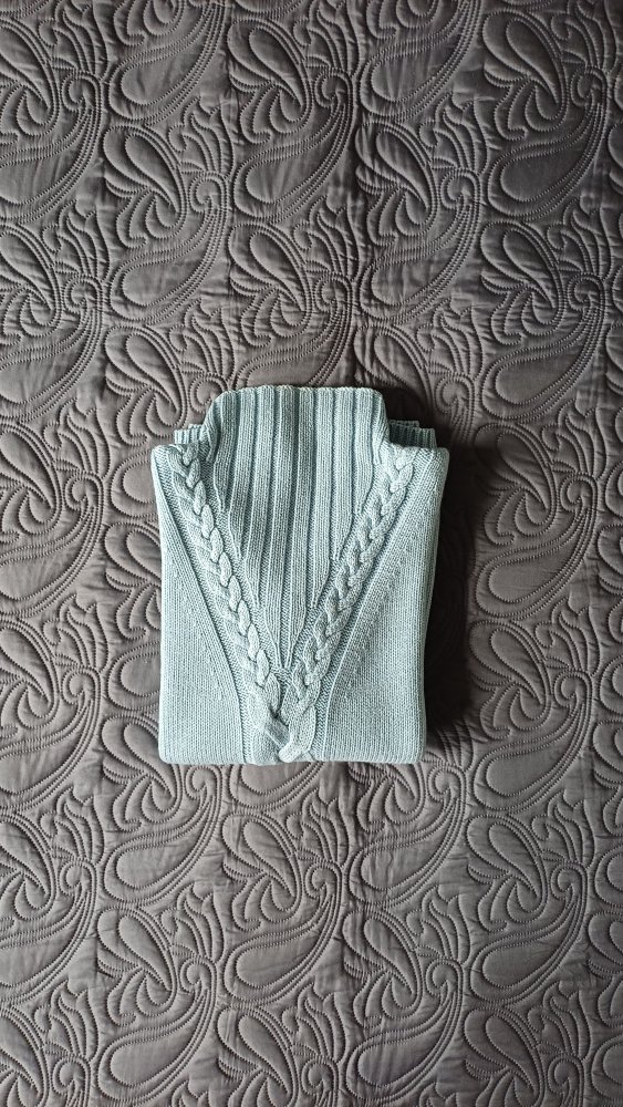 Long Woll- Stehkrangenpullover