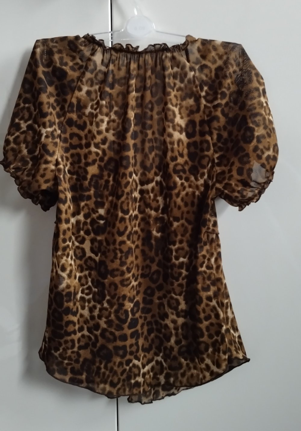 luftige Leo-Bluse mit Puffärmeln, Gr. 40/42