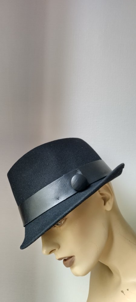 Hut, 100% Wolle, Lederband, Gr.57