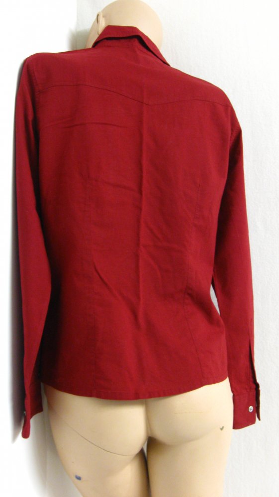 Baumwoll-Langarmhemd mit Druckknöpfen