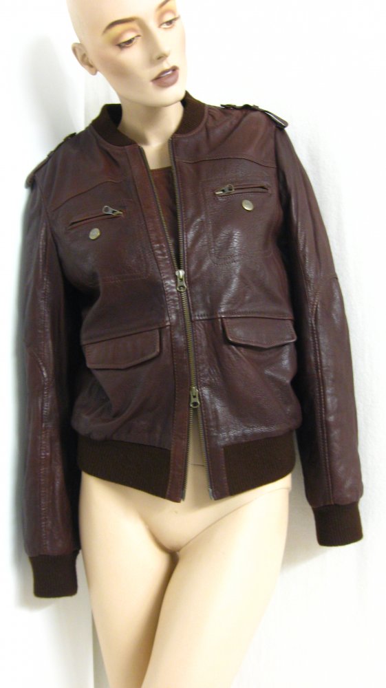 Marlboro Classics Bomber-Jacke, Lammleder, wattiert