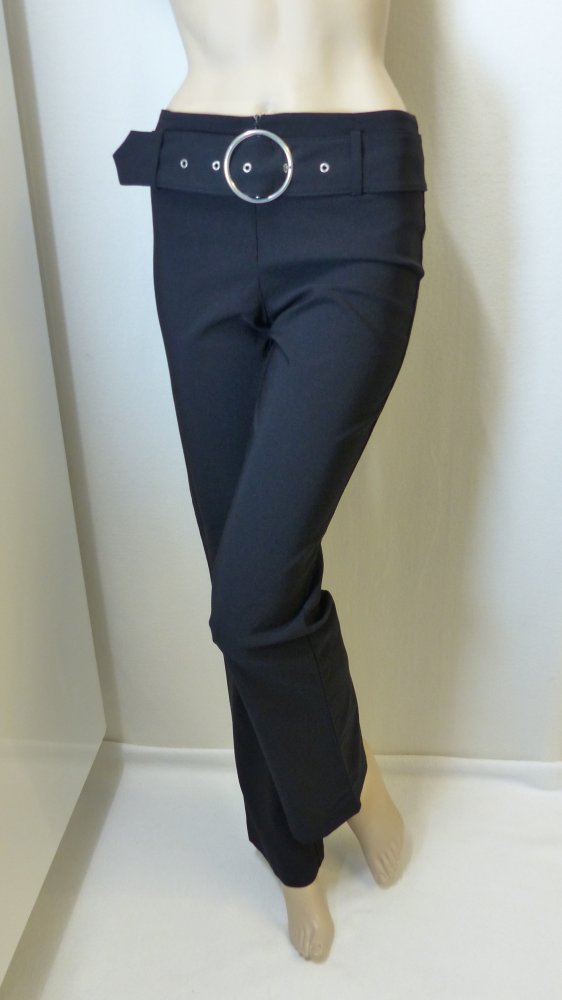 Hose mit Gürtel, stretch, 70 % Viskose